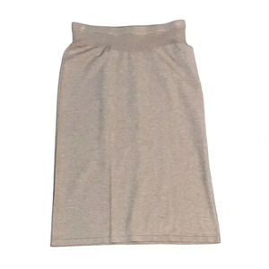 NWT Minnie Rose Tan Elastic Waist Pull On Mid Length Skirt Size Medium